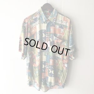 画像1: Pattern Shirt / size: XL