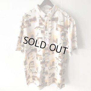 画像1: Pattern Shirt / size: 2XL