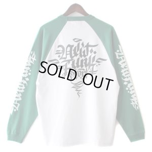 画像2: 【NEWFUNK】Roughing Raglan Long Sleeve Shirt (Grn/Wht)