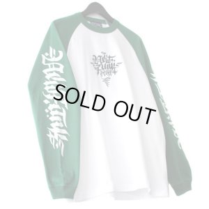 画像3: 【NEWFUNK】Roughing Raglan Long Sleeve Shirt (Grn/Wht)