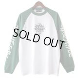 【NEWFUNK】Roughing Raglan Long Sleeve Shirt (Grn/Wht)