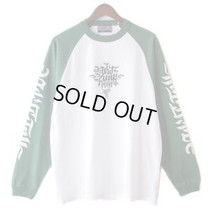 画像1: 【NEWFUNK】Roughing Raglan Long Sleeve Shirt (Grn/Wht)