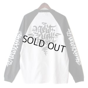 画像2: 【NEWFUNK】Roughing Raglan Long Sleeve Shirt (Blk/Wht)