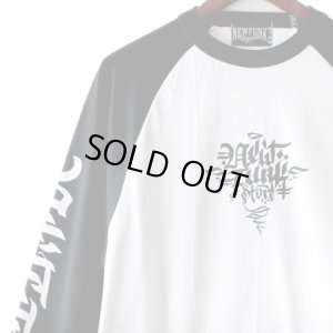 画像4: 【NEWFUNK】Roughing Raglan Long Sleeve Shirt (Blk/Wht)