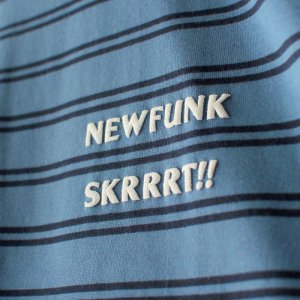 画像3: 【NEWFUNK】SKRRRT BORDER TEE (Smoke Blue)