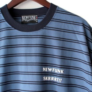 画像2: 【NEWFUNK】SKRRRT BORDER TEE (Smoke Blue)