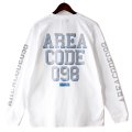 【NEWFUNK】AREA CODE 098 Long Sleeve Shirt (White)