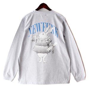 画像1: 【NEWFUNK】Rabbit Long Sleeve Shirt (Light Gray)