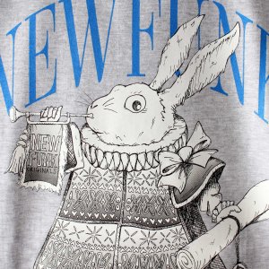 画像5: 【NEWFUNK】Rabbit Long Sleeve Shirt (Light Gray)