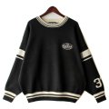 【NEWFUNK】LINE CREW NECK KNIT (Black)