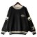 画像1: 【NEWFUNK】LINE CREW NECK KNIT (Black) (1)