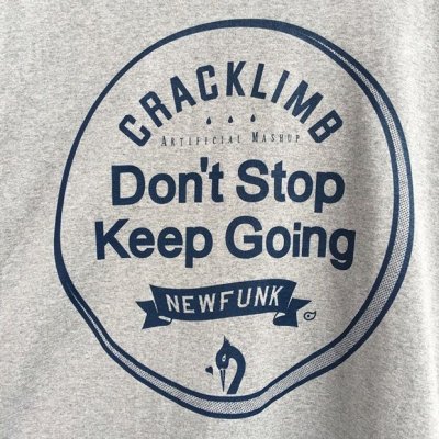 画像1: 【CRACKLIMB】 Don't Stop Keep Going TEE (GRY)