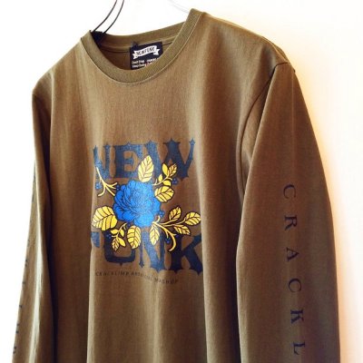 画像3: 【CRACKLIMB】FLOWER LONG TEE (OLIVE)