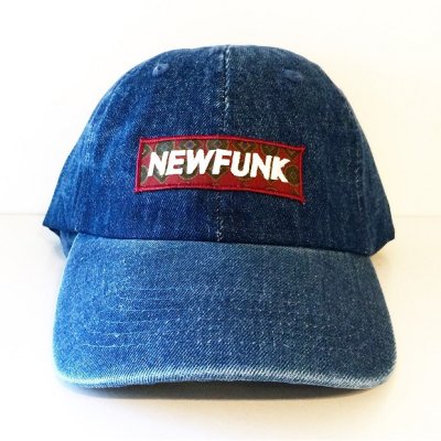 画像1: 【CRACKLIMB】NF BOX LOGO 6 PANEL CAP (DENIM)