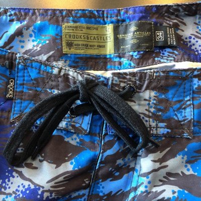 画像1: 【CROOKS&CASTLES】 BLUE TIGER CAMO BOARDSHORT