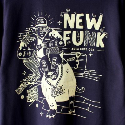 画像2: 【NEWFUNK】SIBA "COOL J" TEE (Navy)