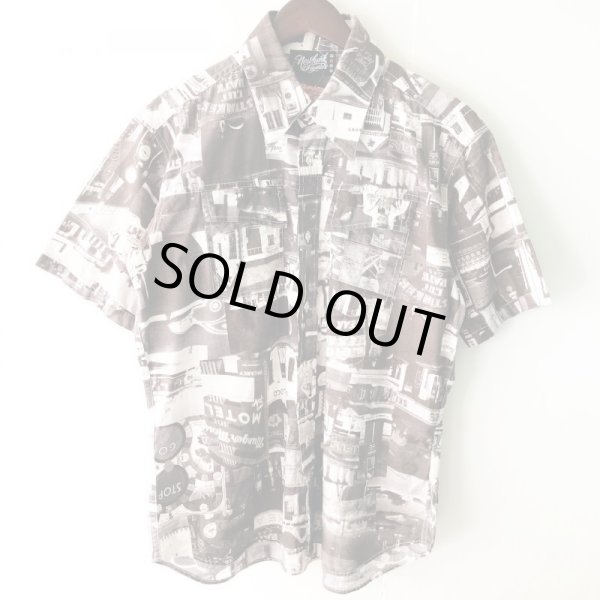 画像1: Pattern Shirt / Gray American / size: L (1)