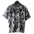 画像1: 【Ryukyu Pride Wear】Open Collar Shirt (Black) (1)