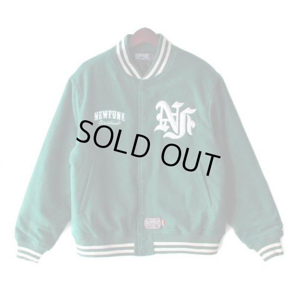 画像1: 【NEWFUNK】STILL STADIUM JACKET (Billiard Green) (1)