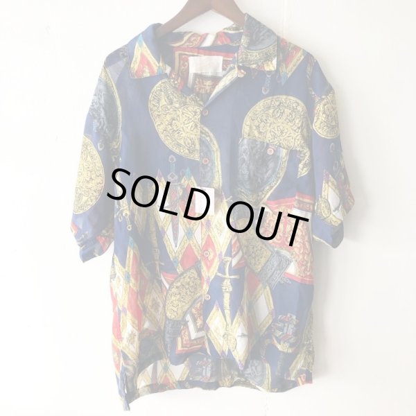 画像1: Pattern Shirt / size: L (1)