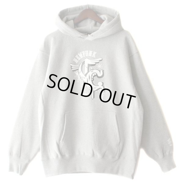 画像1: 【NEWFUNK × DAM ONE】CRACK HOODIE (Gray) (1)