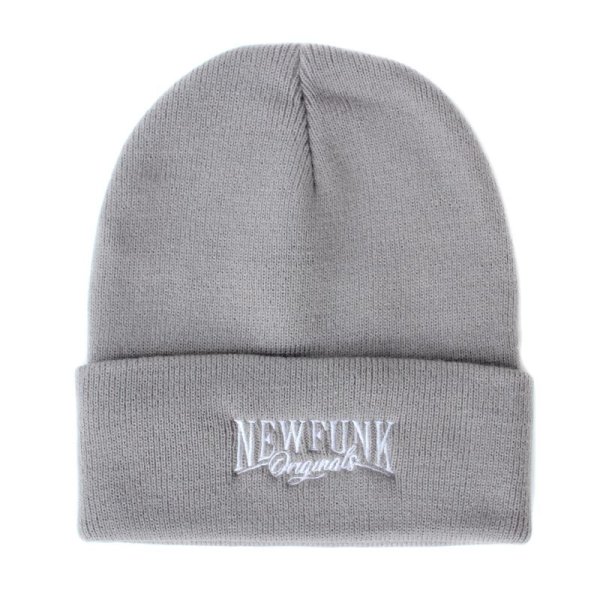 画像1: 【NEWFUNK】NFO KNIT CAP (Gray) (1)