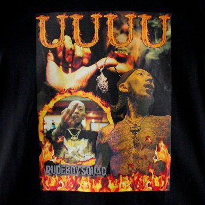 画像1: 【NEWFUNK × UUUU】RAP TEE (Fire Red)