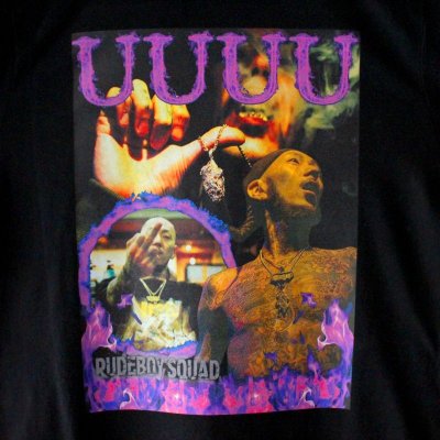 画像1: 【NEWFUNK × UUUU】RAP TEE (Fire Purple)