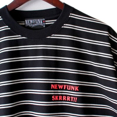 画像1: 【NEWFUNK】SKRRRT BORDER TEE (Black)