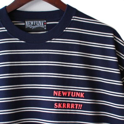 画像1: 【NEWFUNK】SKRRRT BORDER TEE (Dark Navy)