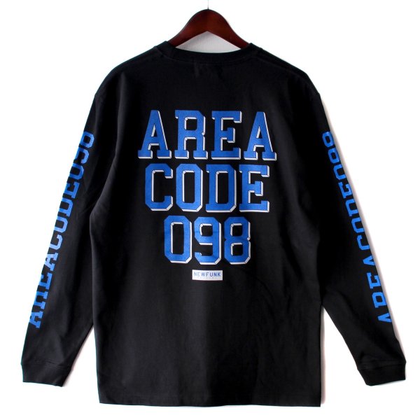 画像1: 【NEWFUNK】AREA CODE 098 Long Sleeve Shirt (Black) (1)