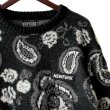 画像3: 【NEWFUNK】PAISLEY CREW NECK KNIT (Black) (3)