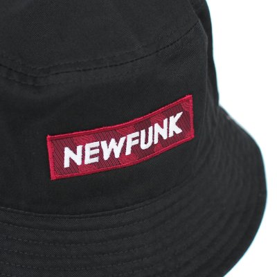 画像1: 【NEWFUNK】BOX LOGO Bucket Hat (Black)